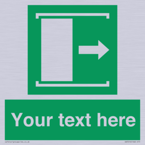 Custom sign safe condition Door slides right to open